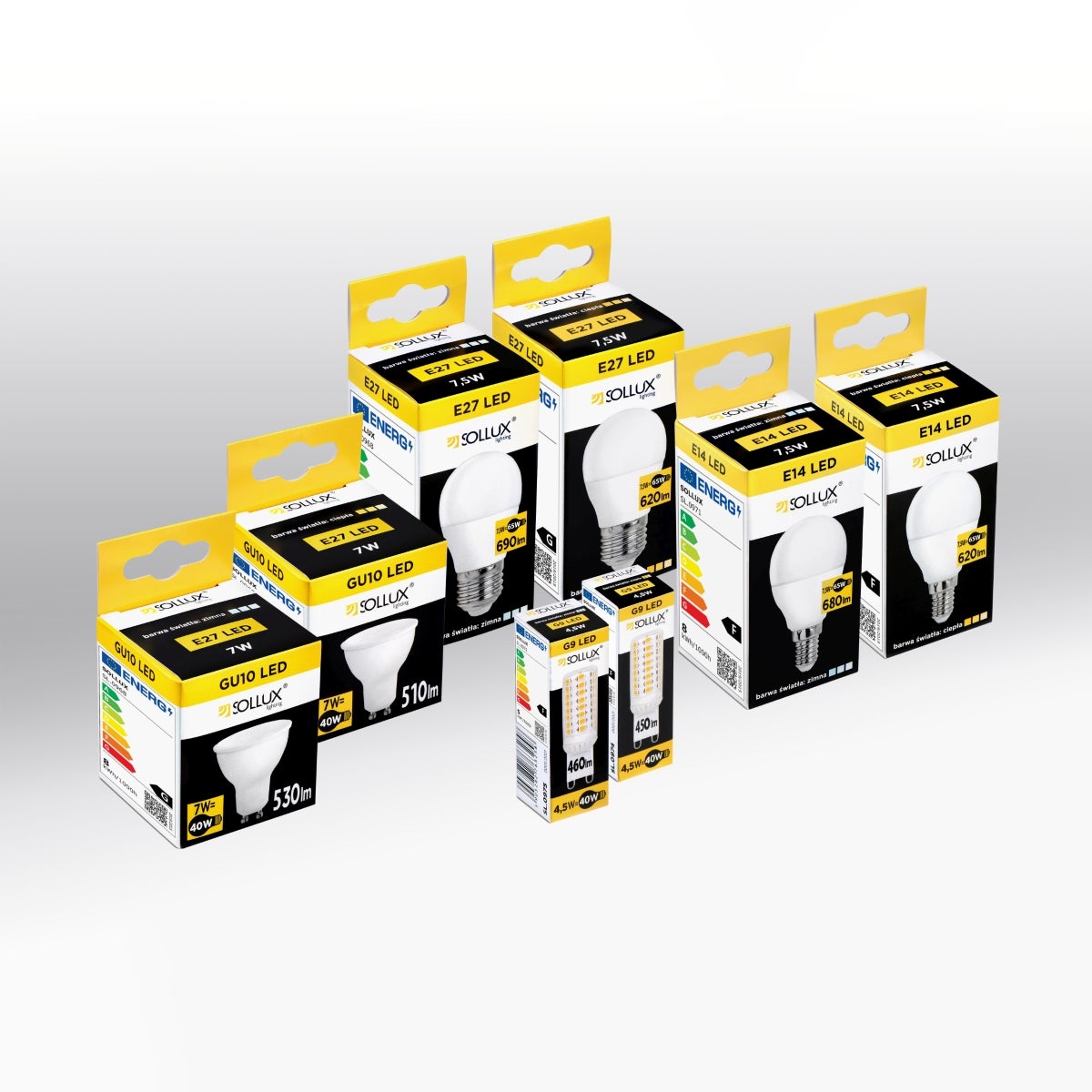 Żarówka LED G9 4.5W kapsułka przezroczysta Ciepła biel 3000K 510lm Sollux Lighting - 6