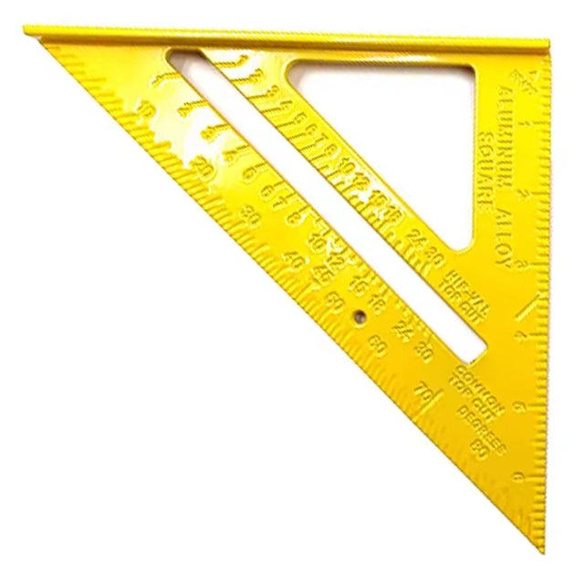 Trade Shop - Righello Squadretta 7 Pollici Triangolo 180 Mm In Plastica Squadra Per Falegname -