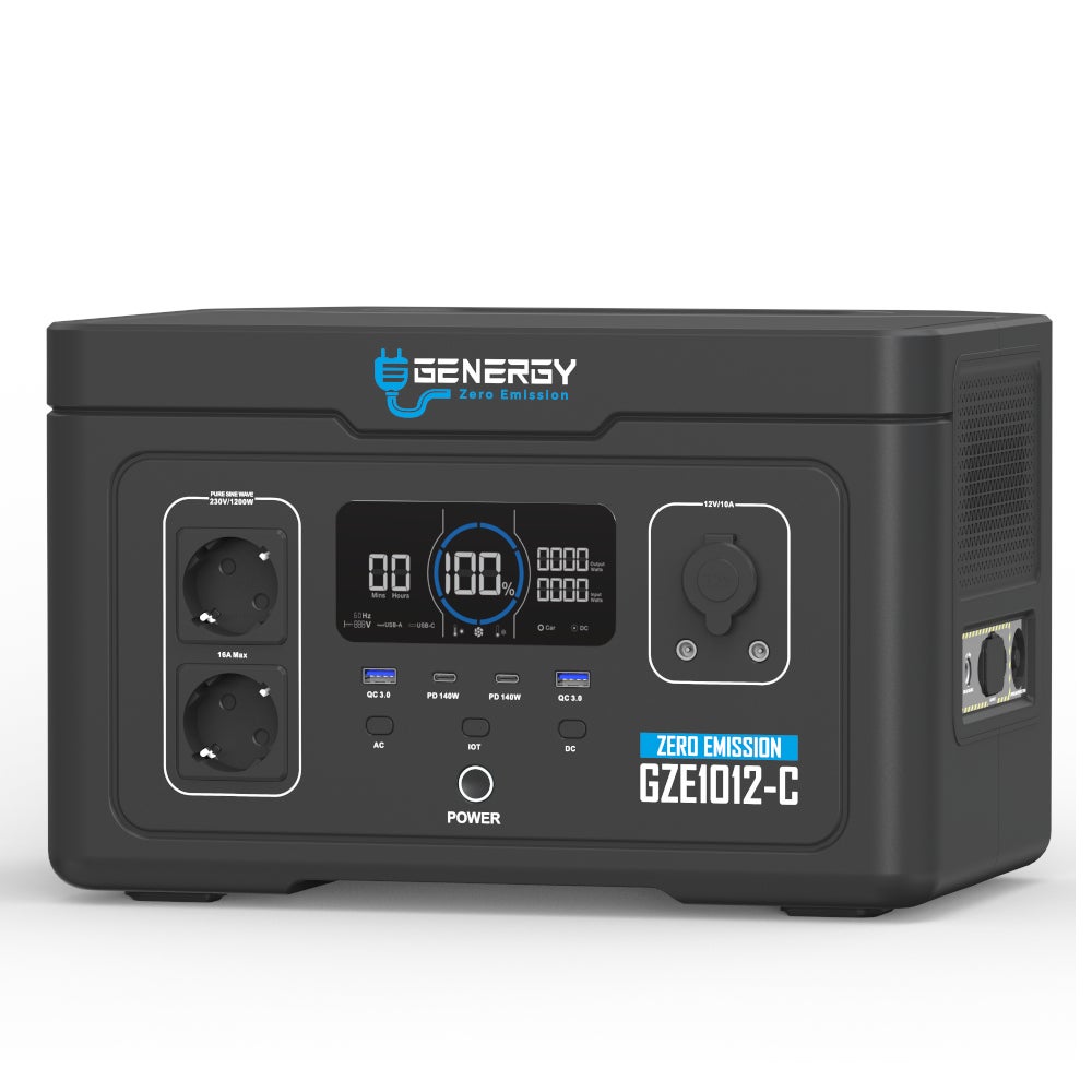 Estação de energia GENERGY GZE1020E-Com potência de saída de 2000W(pico de 4500W)Bateria de 1024Wh-4000 ciclos–gerador solar - 2