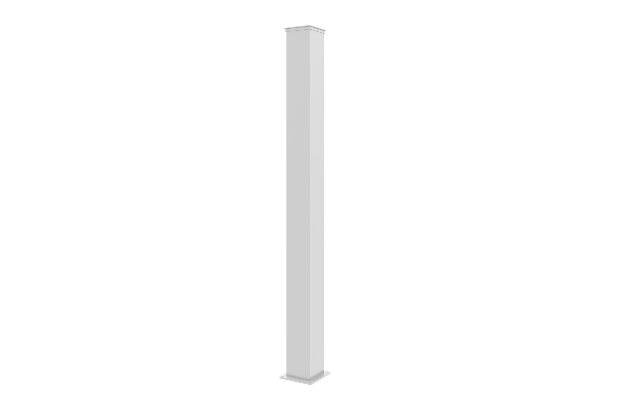 Lot de 2 poteaux EIFEL 15x15 en alu H.190cm - Blanc mat - 3