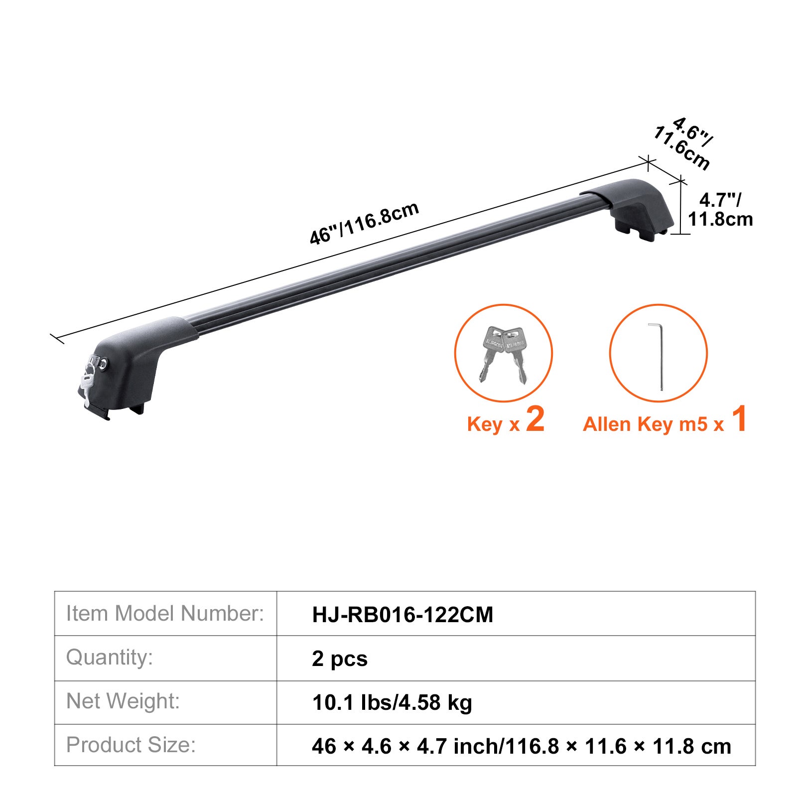 Barres Transversales Galerie Toit SucceBuy 135,8 cm (53,5