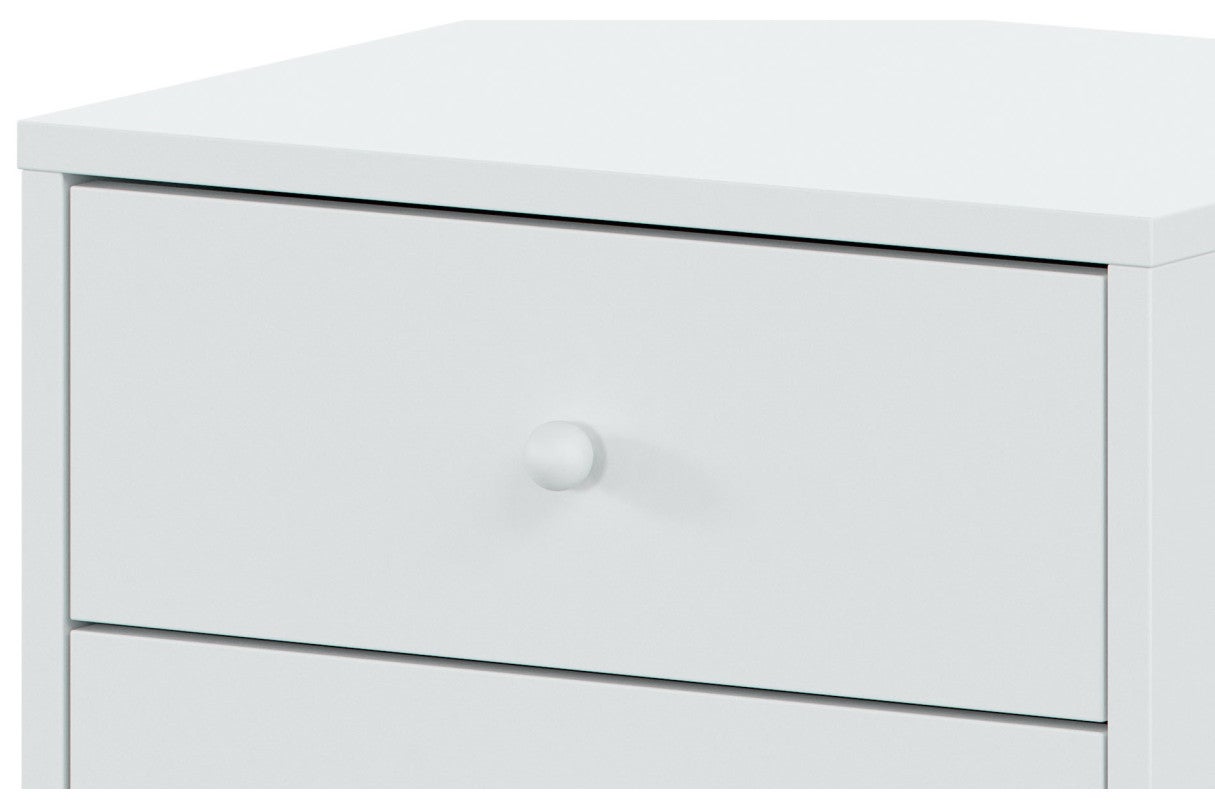 Chevet scandinave ZORA 3 tiroirs L40cm x H56cm - Blanc - 5