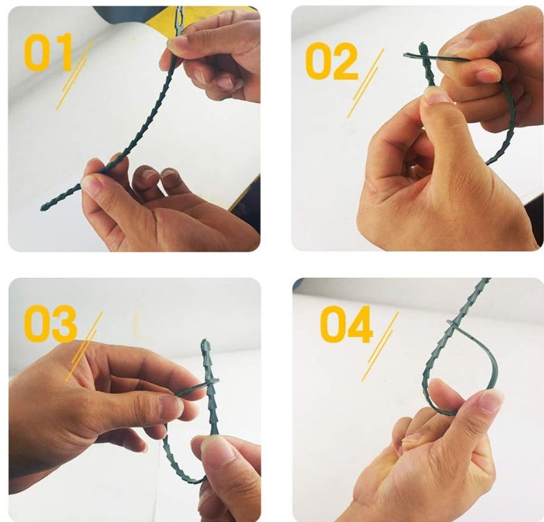 Attaches torsadées réglables pour plantes de jardin, 150 pièces, attaches en plastique flexibles, attaches de vigne (vert) - 5