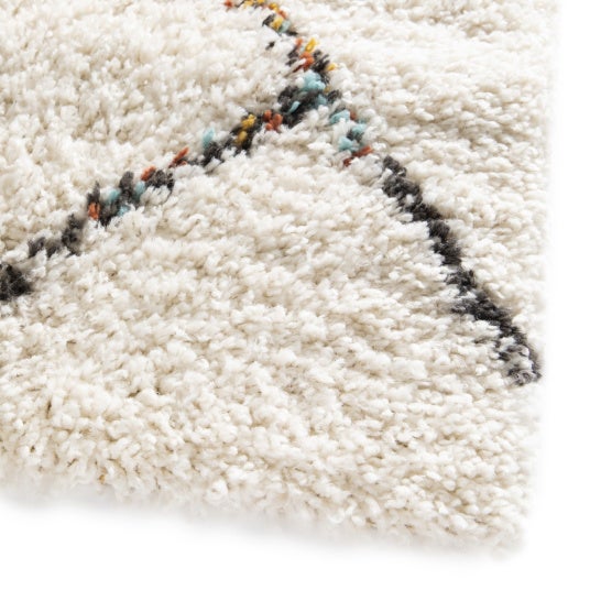 Tapis motif berbère - Nelya - Écru et traits multicolore - 160 x 230 cm - 5