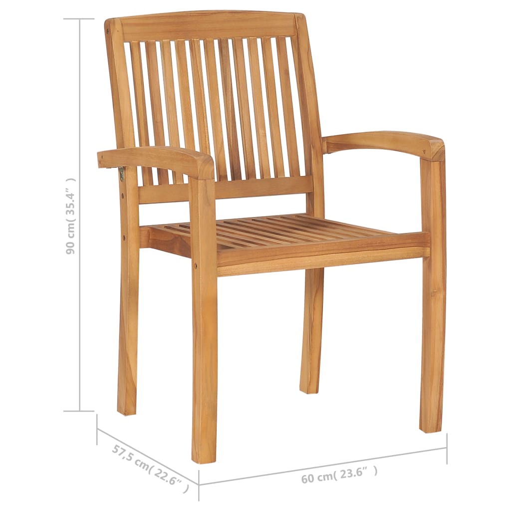 Chaises de jardin 2 pcs avec coussins anthracite Bois de teck - 5