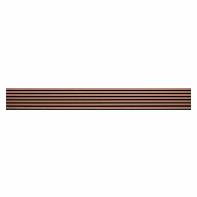Mur TV - Lot de 5 Panneaux tasseaux bois 250 x 30 x 1,9 cm - terracotta/feutrine noir - 3,75m² - 4