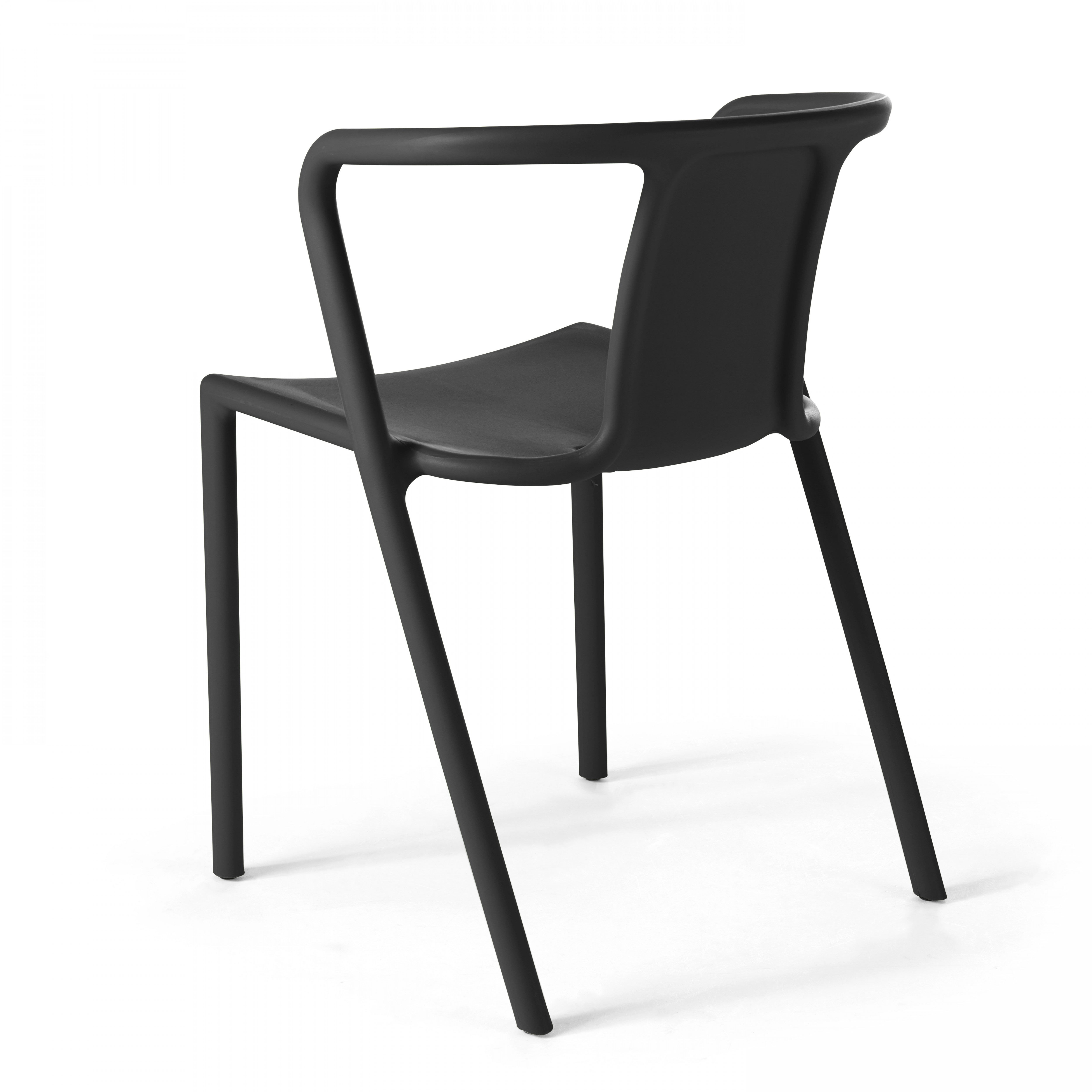 Lot de 4 chaises plastique noir - 3