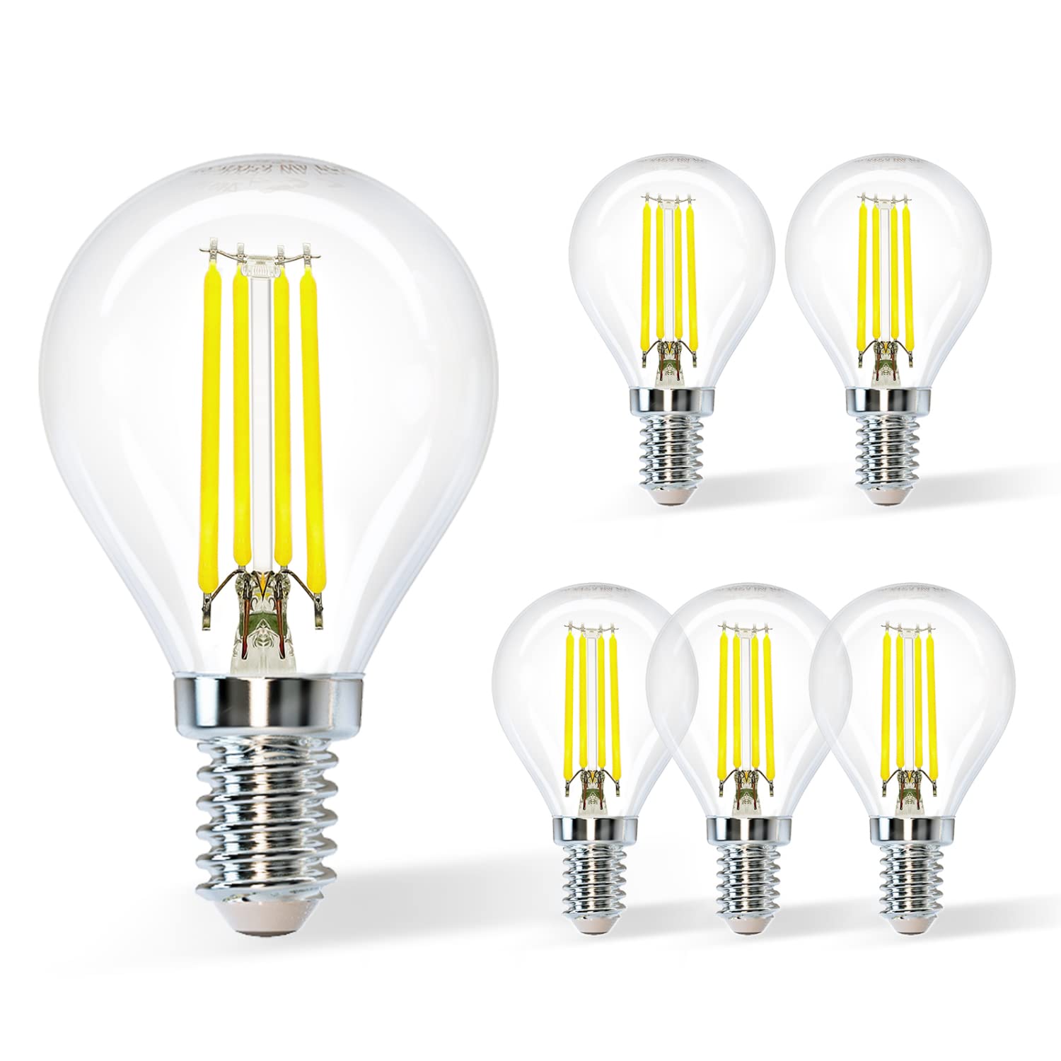 OSRAM LED flamme dépolie avec radiateur 5.7W=40W E14 froid - Lot de 4