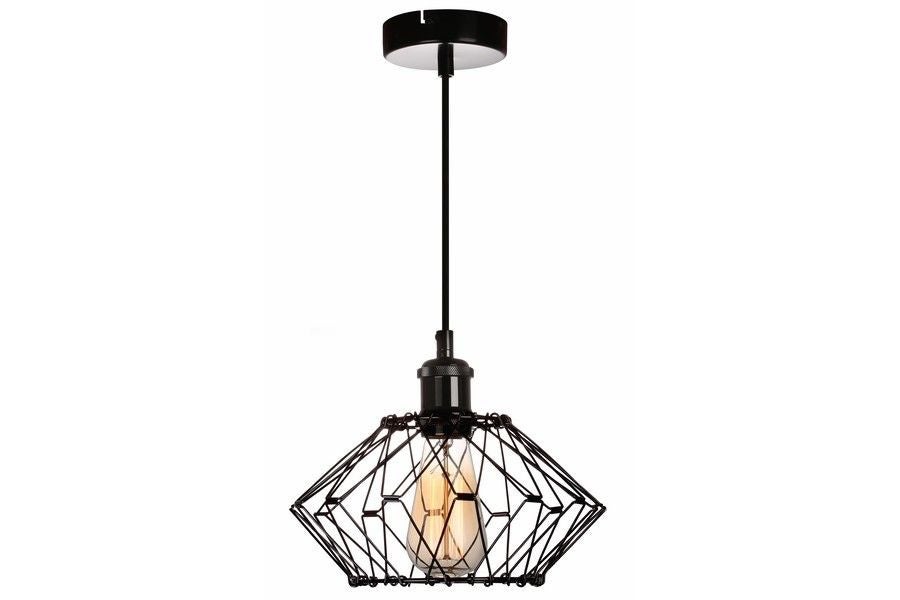Lampa wisząca Cameleon czarna 1xE27x40W industrialna wym: 120 x 28 x 28 cm metal Reality