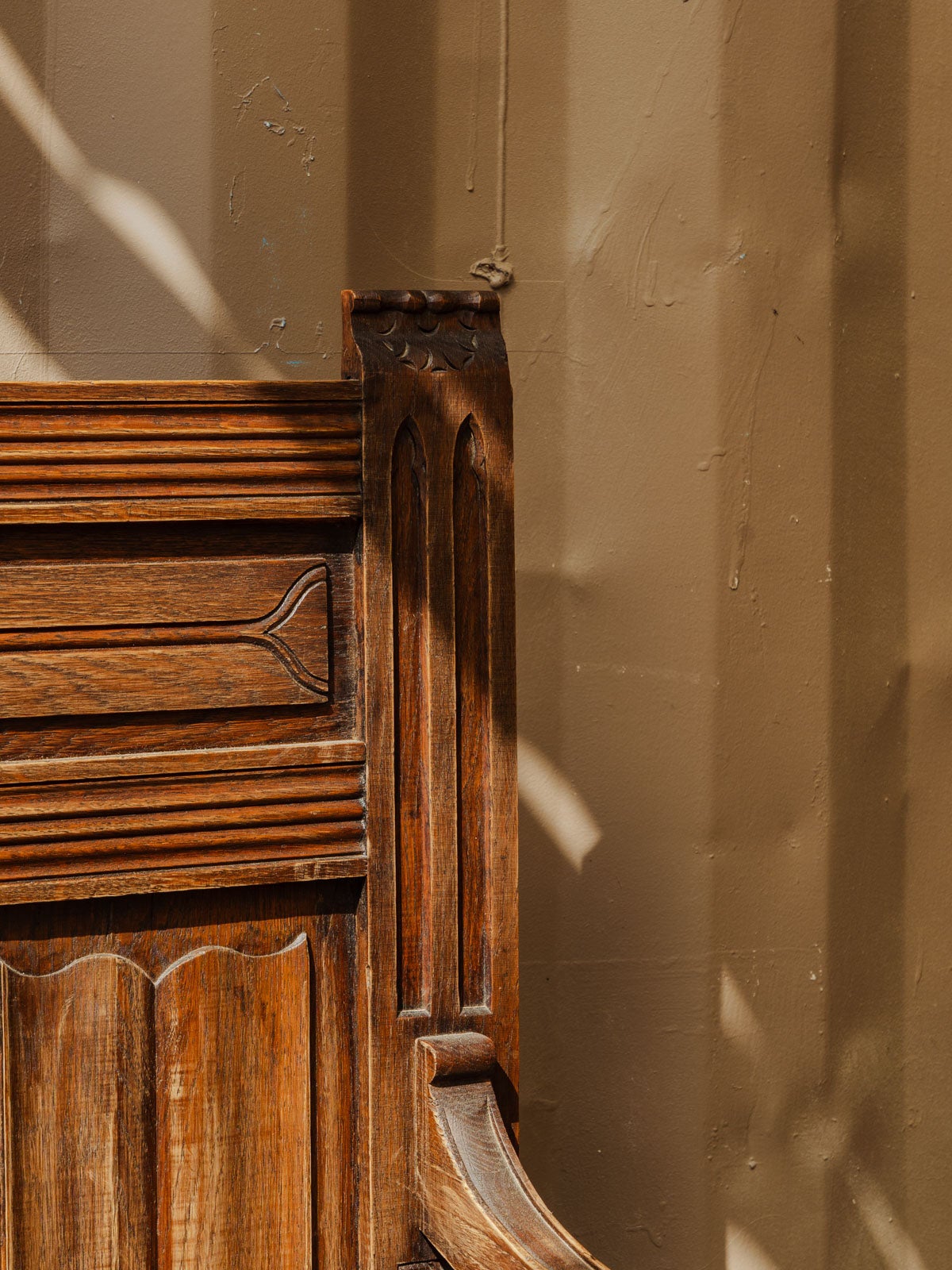 Banc coffre d'église en bois Antoine N°414 - 8