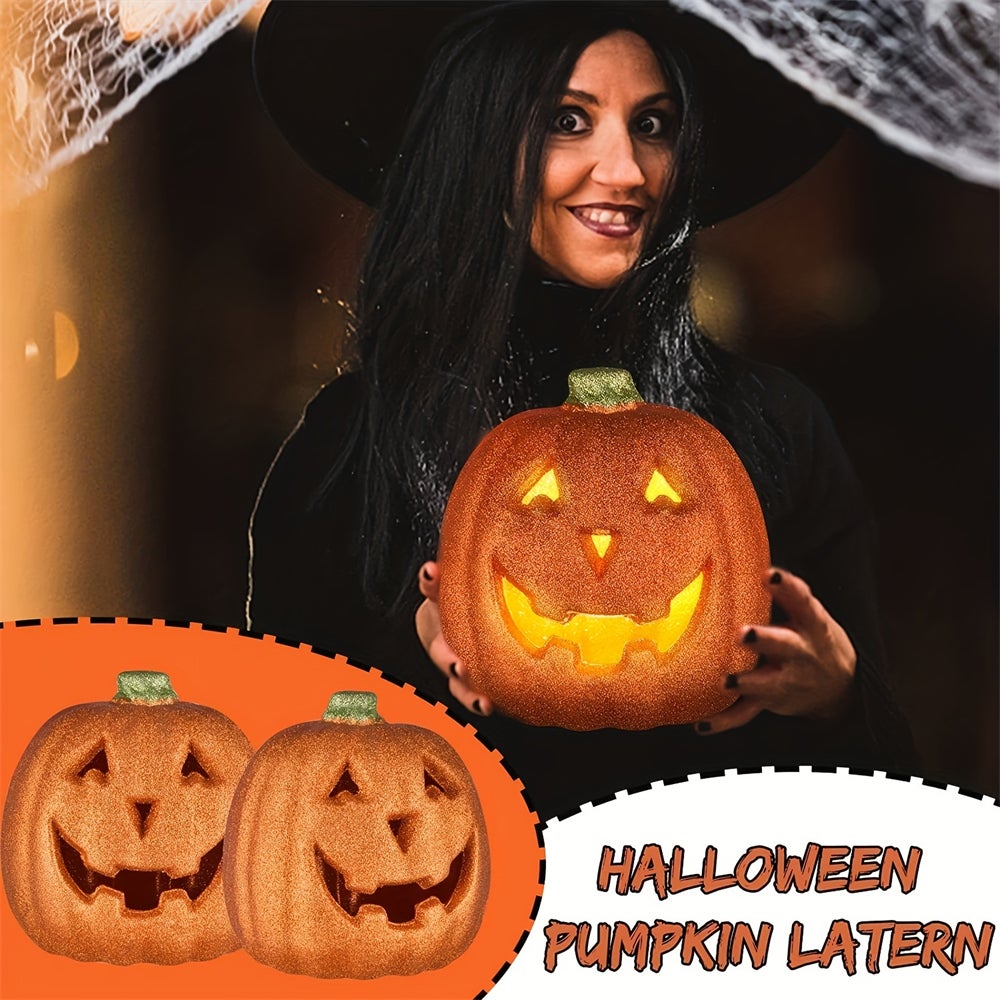 Luci Zucca LED Halloween - Lanterne Con Candela Elettrica Per Decorazione - Foto 13