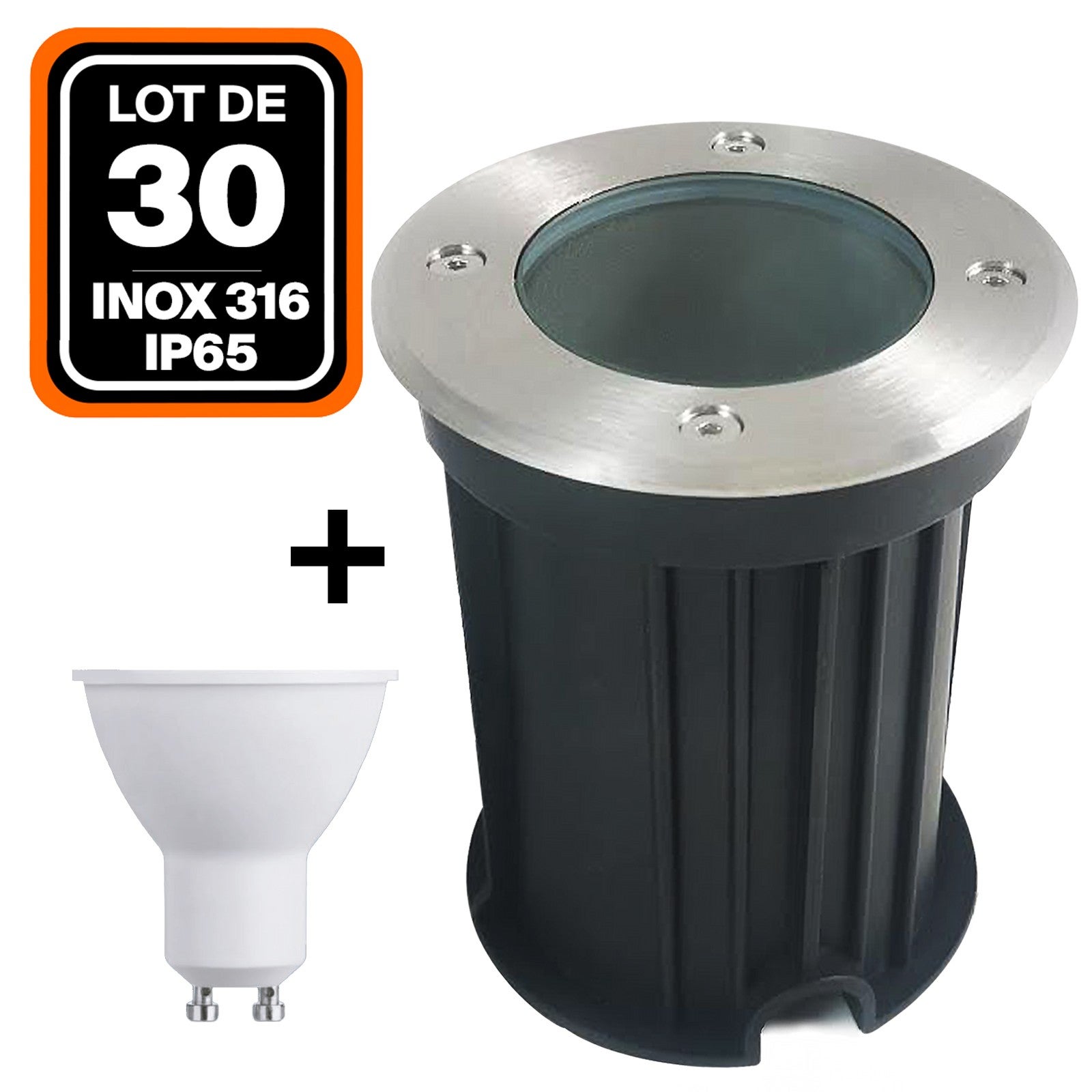 Lot De 10 Spots Encastrables LED GU10 7W – Blanc Chaud, Angle 38°, Prêts à Poser