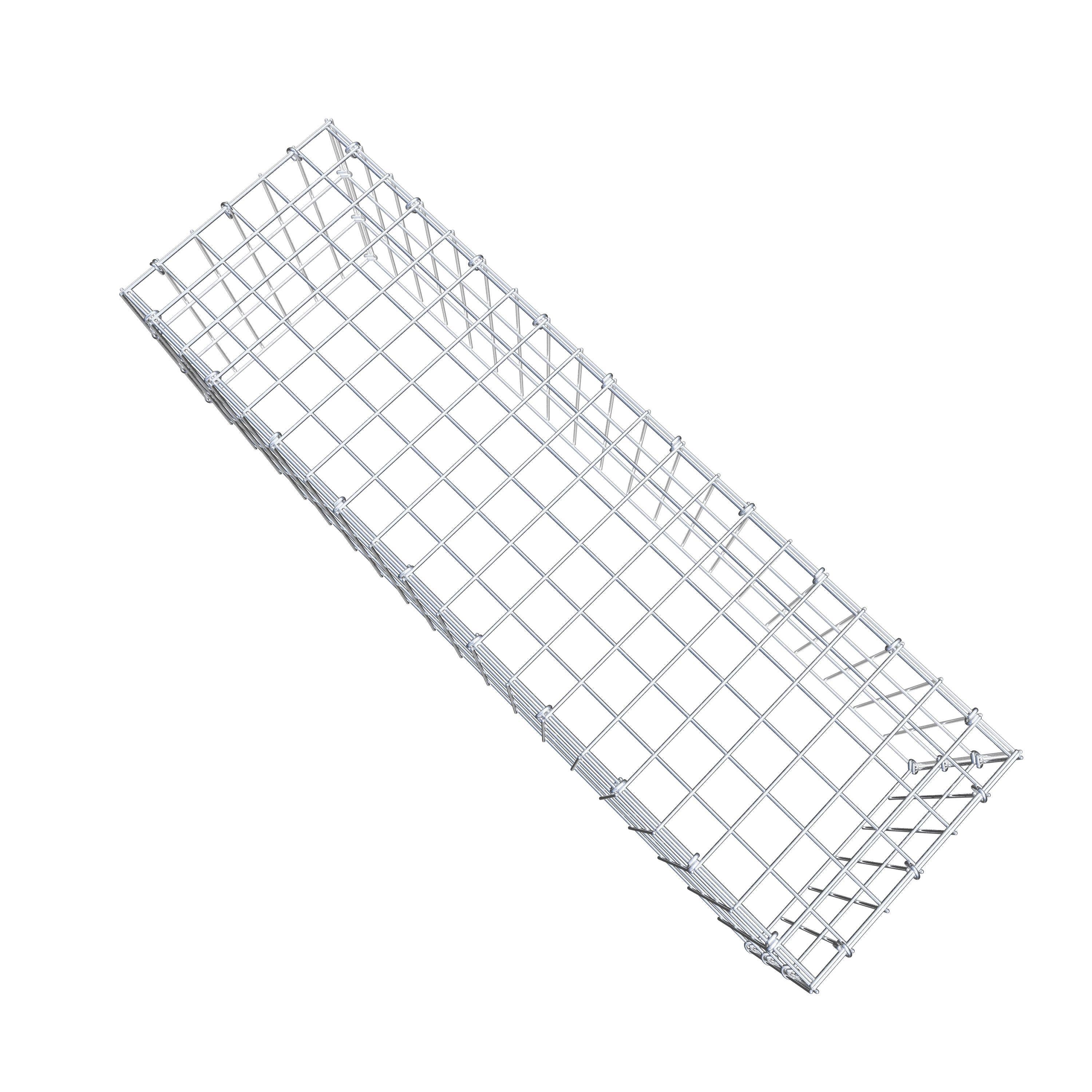 Gavión para apilar en acero galvanizado 100x30x30cm (LxAxP), malla 5 x 10cm, Anillo en C, sin rejilla inferior - 8