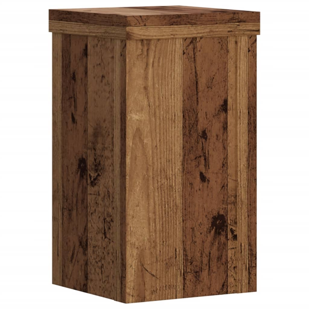 Support de plantes, 2 pièces, bois ancien, 10 x 10 x 18 cm - 3
