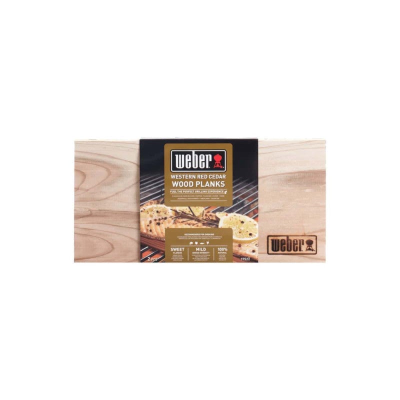 Planches à fumer WEBER - cèdre - 2pcs - 15x30cm - 3