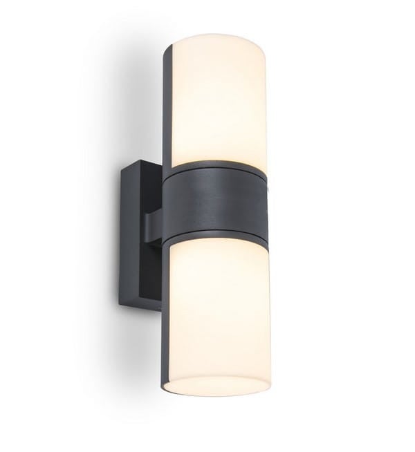 Kinkiet zewnętrzny CYRA LED 15W Ciepła biel 1000lm antracytowo-biały wym:12x24,5x7,8cm IP54 Lutec