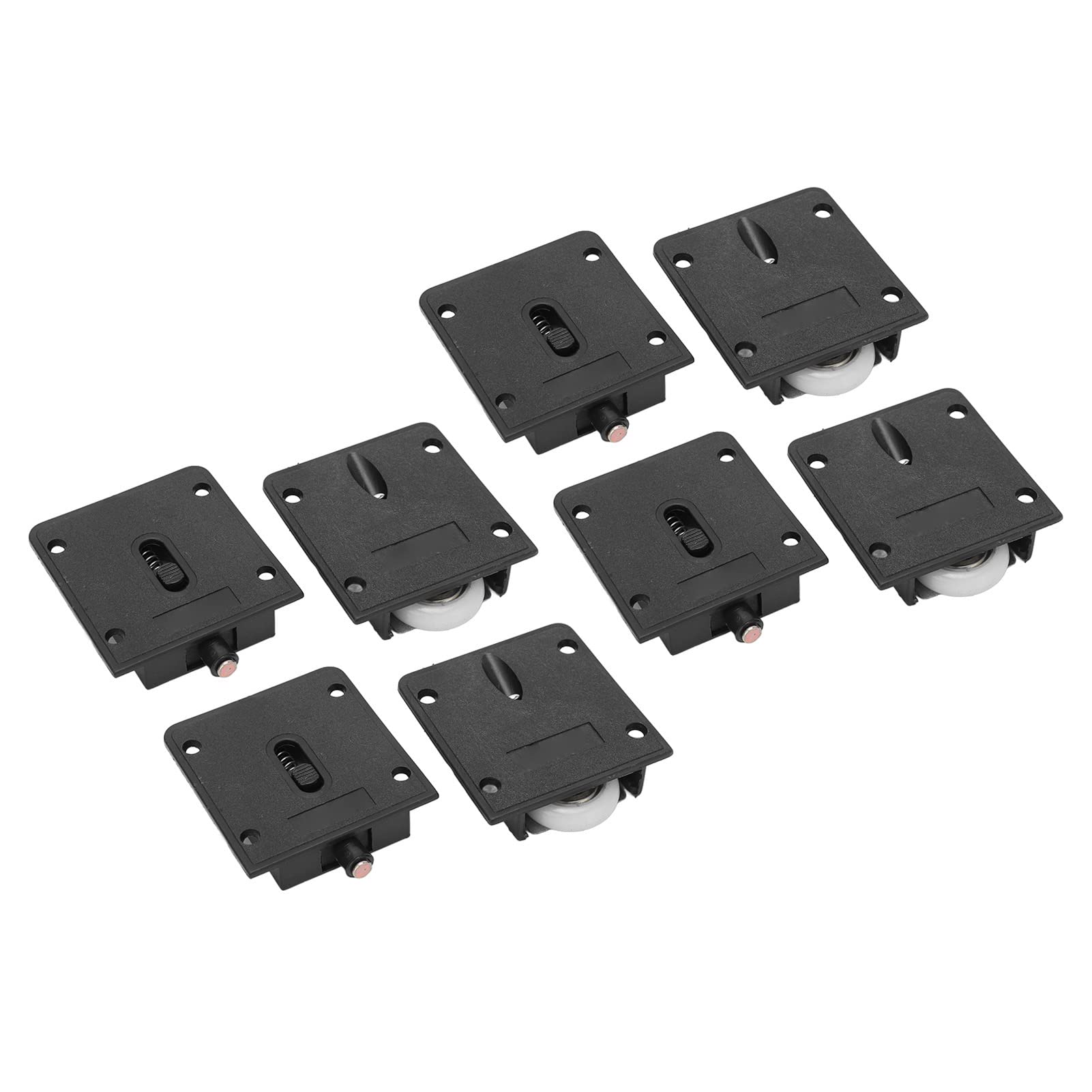 2 Set Rulli Scorrevoli Per Porte Armadio - Puleggia In Nylon, 30mm, Nero - Foto 2