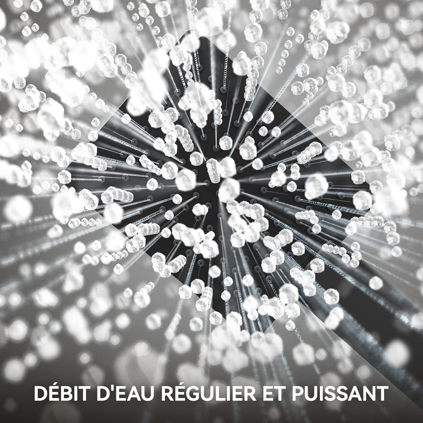 AURALUM MAX Colonne de Douche Noir 2 Fonctions Ensemble de Douche en Laiton avec Douchette de tête Carré, Haute Réglable 93-130 cm - 2