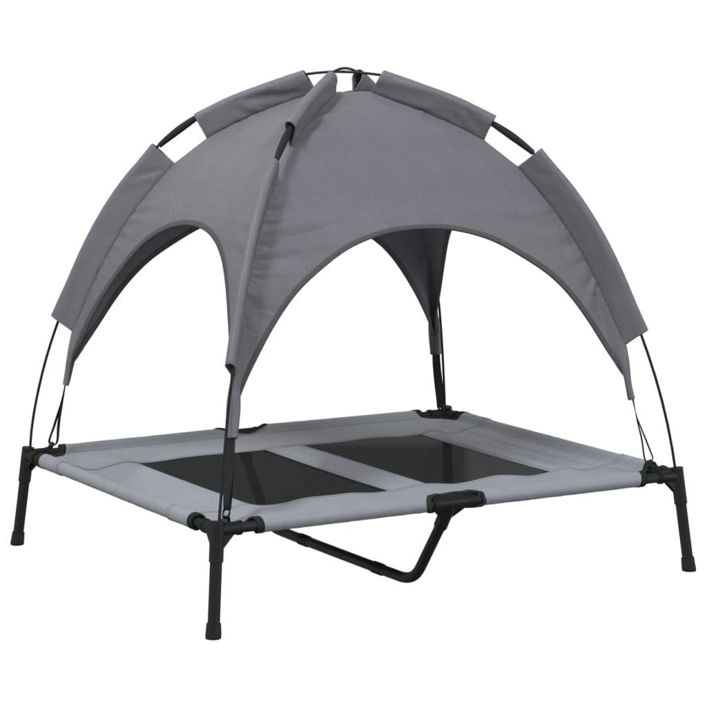 Cama para perros con dosel antracita tela oxford y acero vidaXL - 6