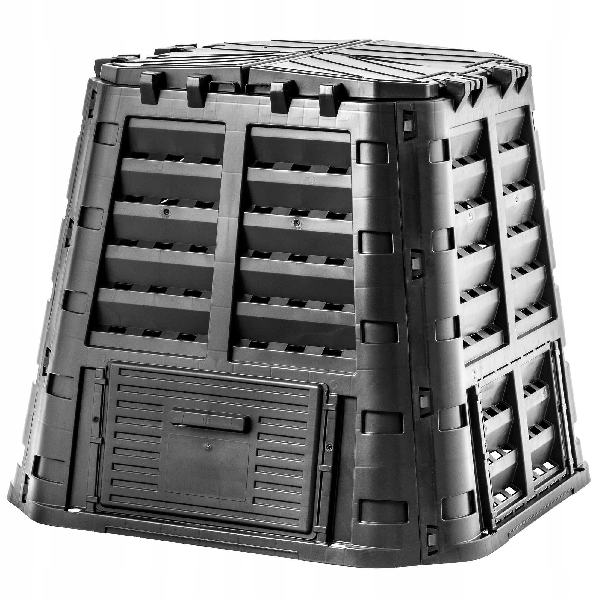 KOMPOSTOWNIK OGRODOWY MODUŁOWY CAŁOROCZNY MROZOODPORNY CZARNY 480L MOCNY