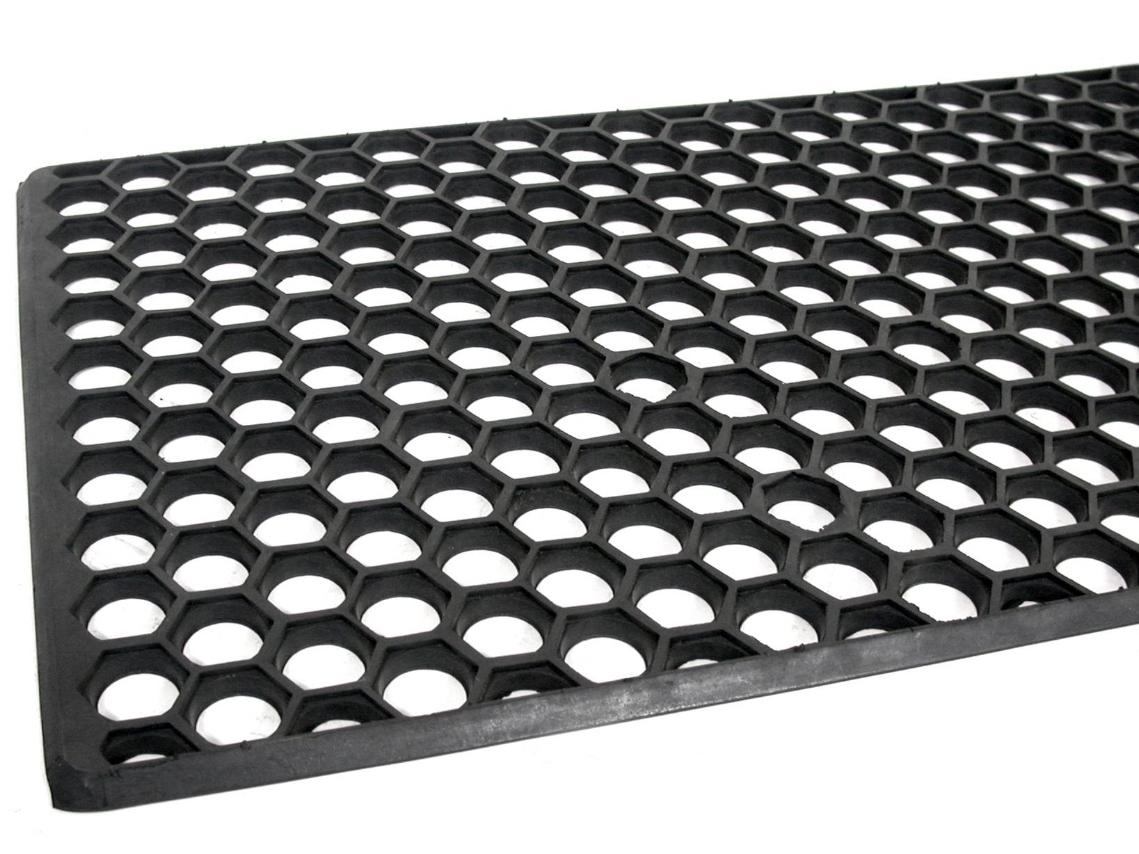 Addis Zerbino A Nido D'Ape In Gomma Naturale 100% - Resistente E Raschietto, 60x40 Cm, Nero, Per Esterno/Interno - 3