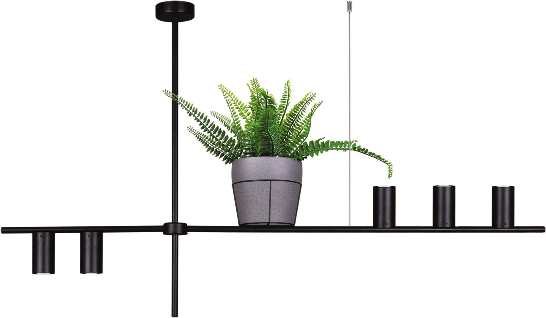 Lampa wisząca Rocco czarna 5xGU10x35W wym: 78 x 136 x 17 cm metal Kaja