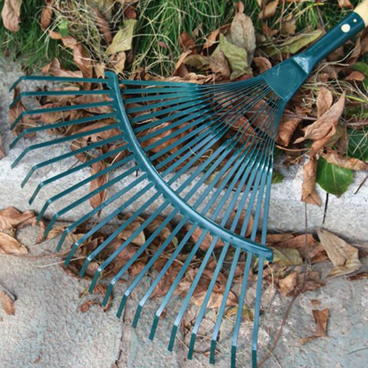 22 Teeth Heavy Duty Steel Metal Rake for Head High Carbon Steel Lawn ...