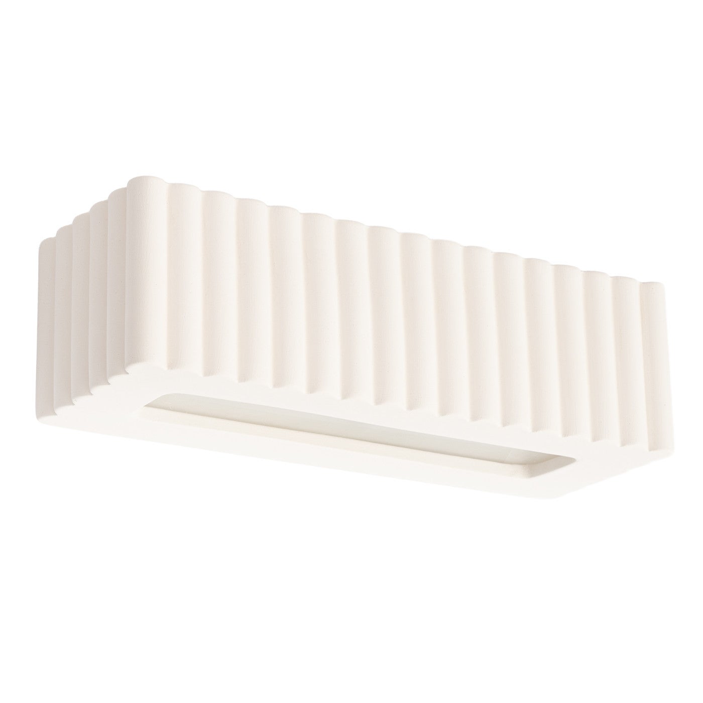 Kinkiet ścienny ryflowany RIGATA biały 1xE27x20W ceramika / gips wym:10x34x12cm IP20 Sollux Lighting