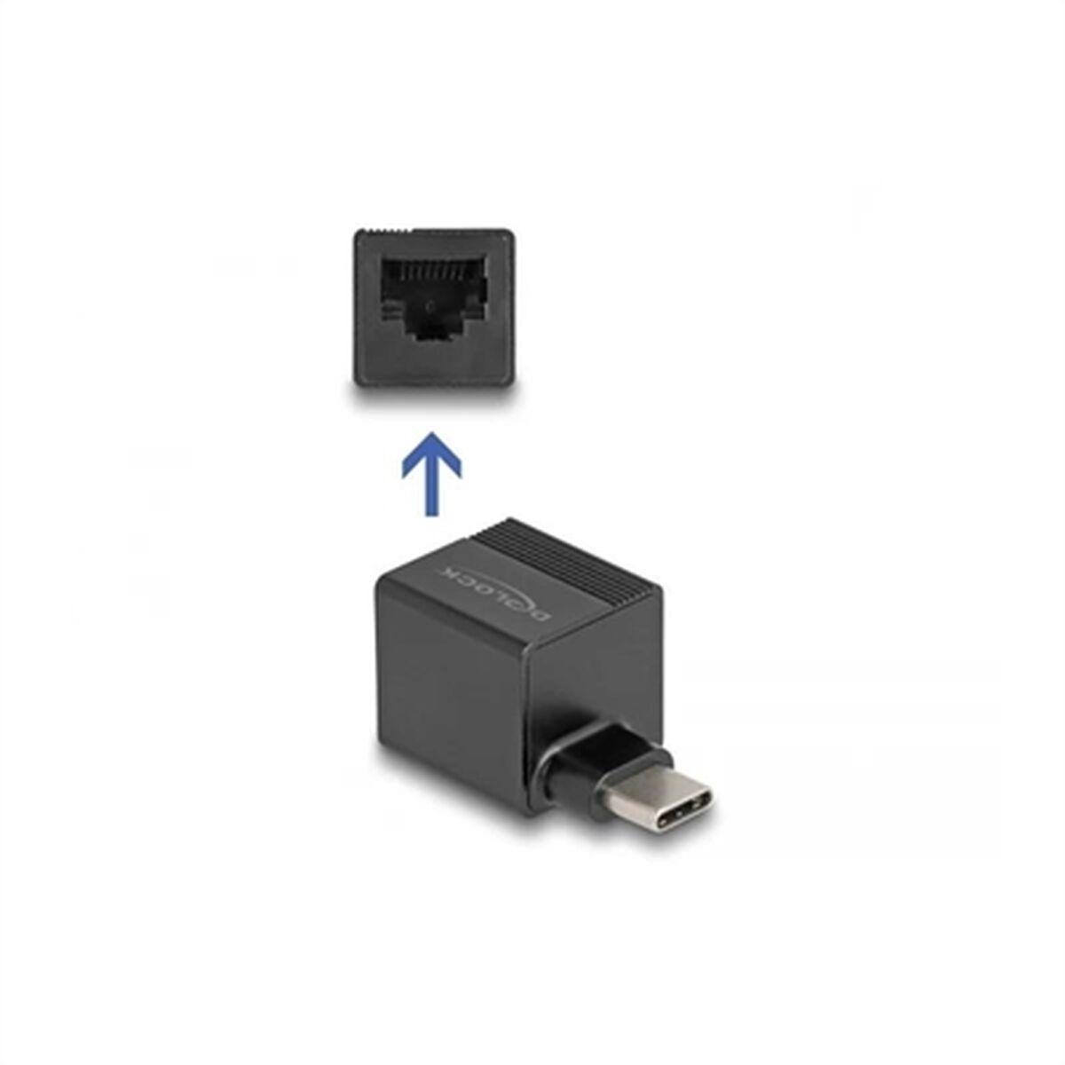 DeLock Adattatore USB 3.0 Maschio/Femmina – Angolato A 270°, Nero, Connettività Facile
