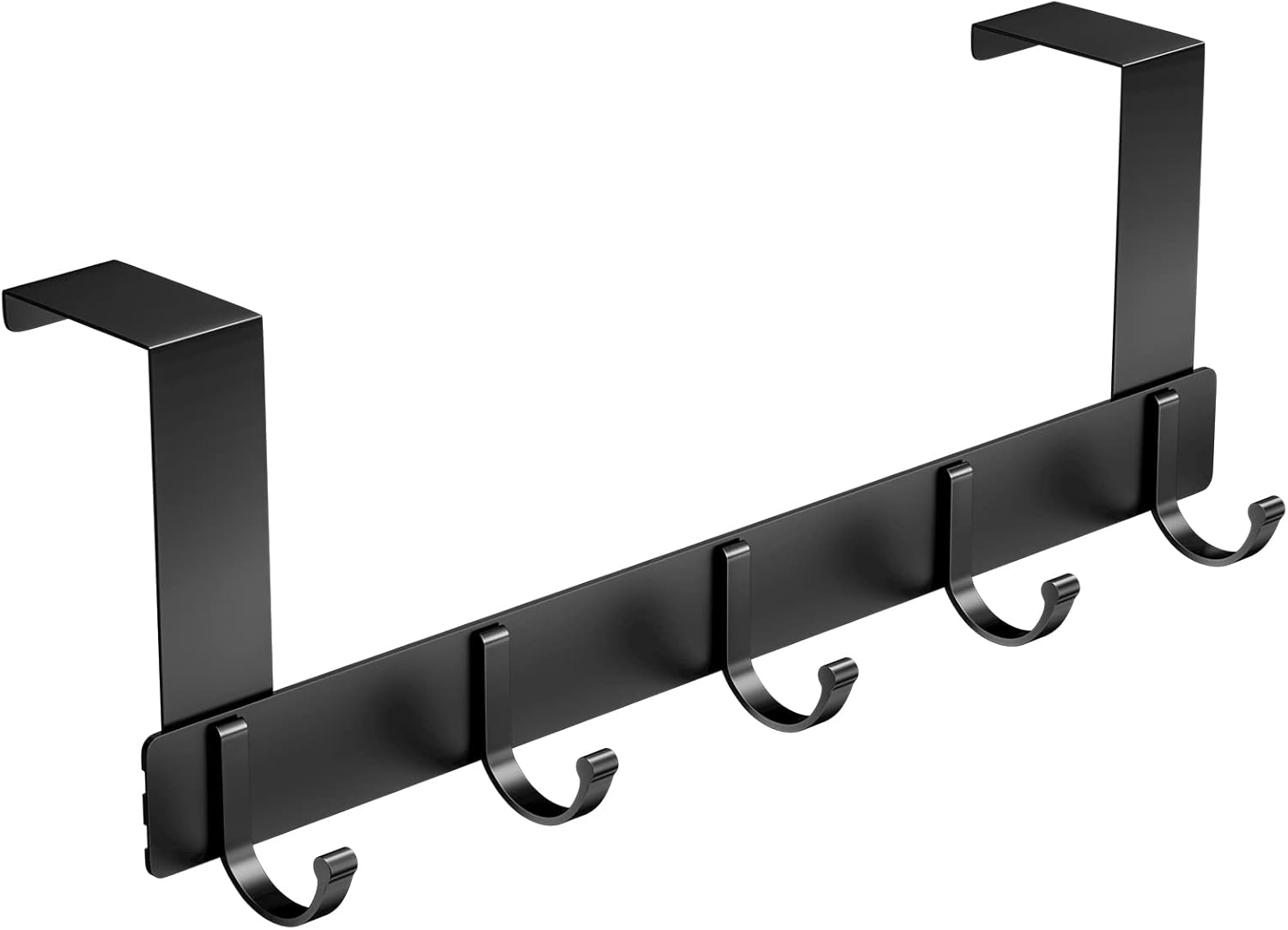 Appendiabiti Da Porta Con 5 Ganci - Nero, Senza Forare, Ideale Per Bagno, Camera O Cucina - Foto 3