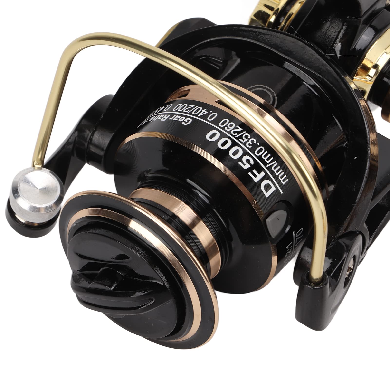 Mulinello 13+1BB 5.2:1 Attrezzo da pesca interamente in metallo ad alta velocità per la pesca sul ghiaccio con esca in acqua salata all'aperto (DF5000 - 9