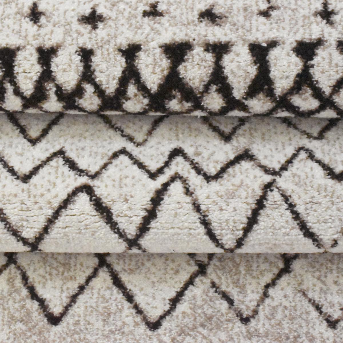 Tapis berbère 120x170 tissé motifs tribaux LYN8 MABAL crème - 6