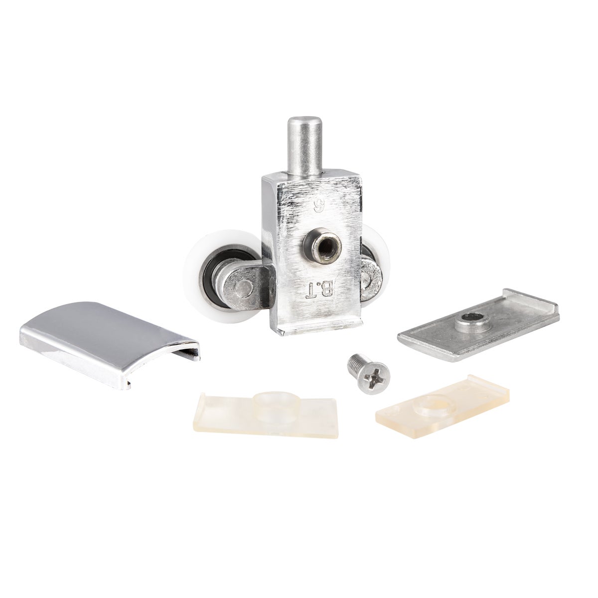 METALOWE ROLKI DO KABINY PRYSZNICOWEJ PODWÓJNE DOLNE 23 MM DO OTWORU 8 MM - 5