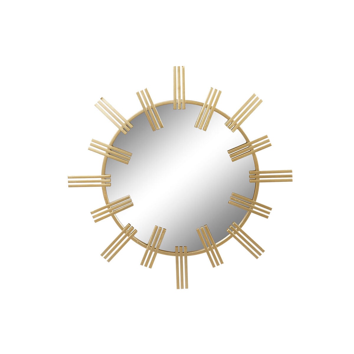 Espejo de pared home esprit dorado metal cristal 85 x 2 x 85 cm