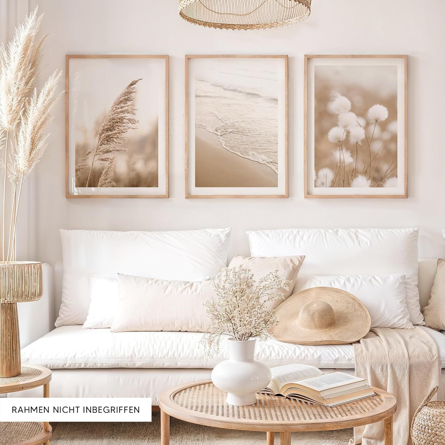 Juego de 3 pósteres decorativos para dormitorio, hogar o habitación de primos - Pósteres de playa y costa sin marco - 3 lienzos, 30 x 40 cm - Arte de - 6
