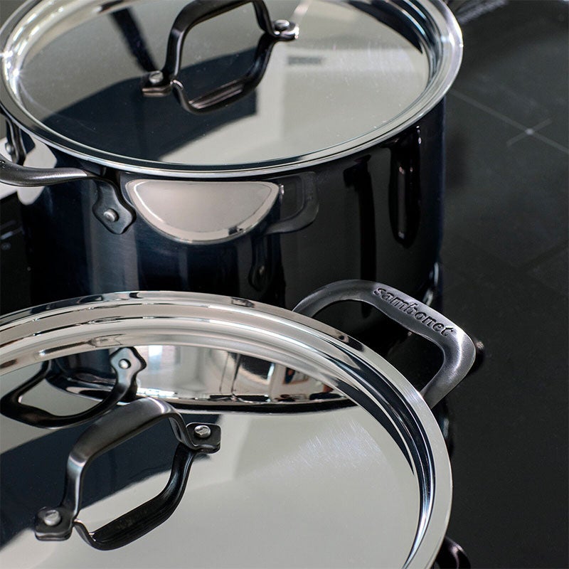 Pentola Home Chef Sambonet 24 Cm Con Coperchio | Acciaio Inox E Alluminio Per Cottura Precisa