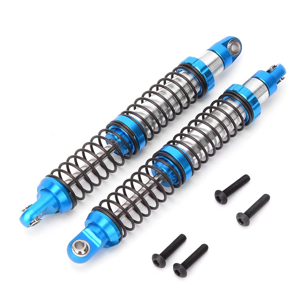 Tbest Ammortizzatori Anteriori 100mm Per Auto Modello 1/10 2WD (ECX) - Lega Alluminio, Nero, Coppia, Accessori RC - 2