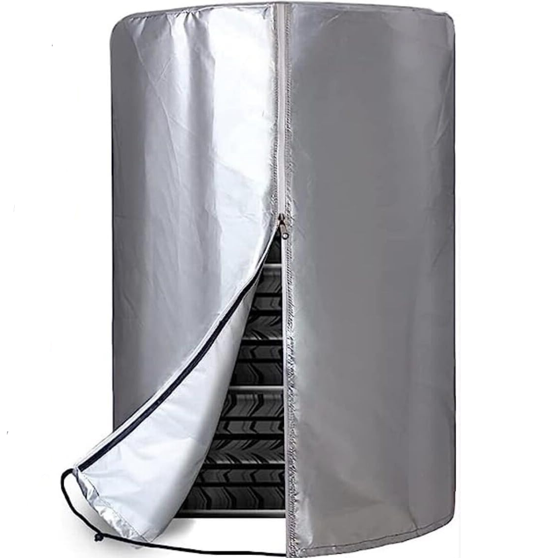 Pokrowiec na oponę samochodową, pyłoszczelny i wodoodporny, srebrny, 73 x 110 cm