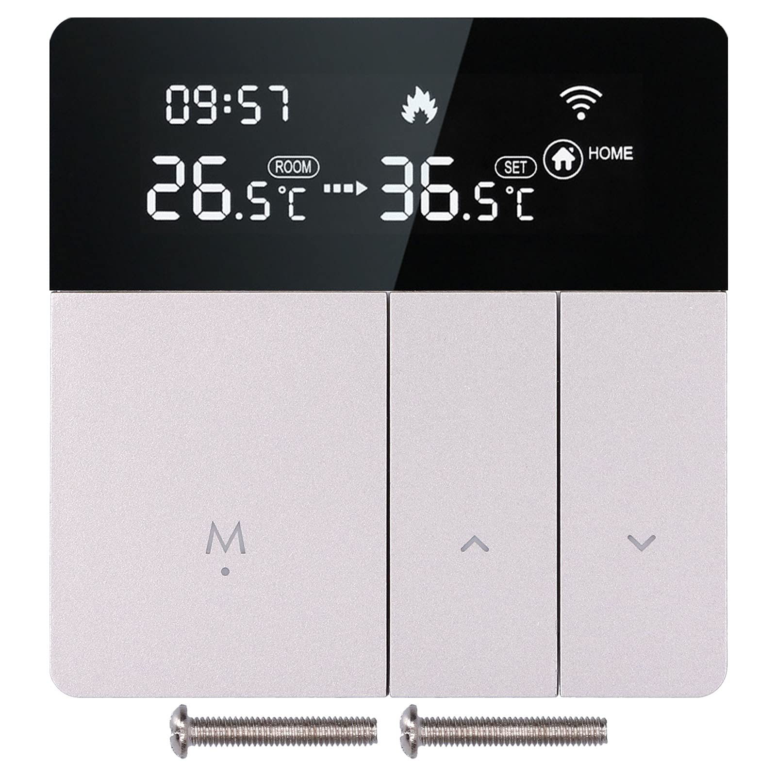 Inteligentny regulator temperatury WiFi Termostat sterowany głosem Aplikacja do zdalnego sterowania temperaturą 95-230 V (hydraulika + ogrzewanie GE)