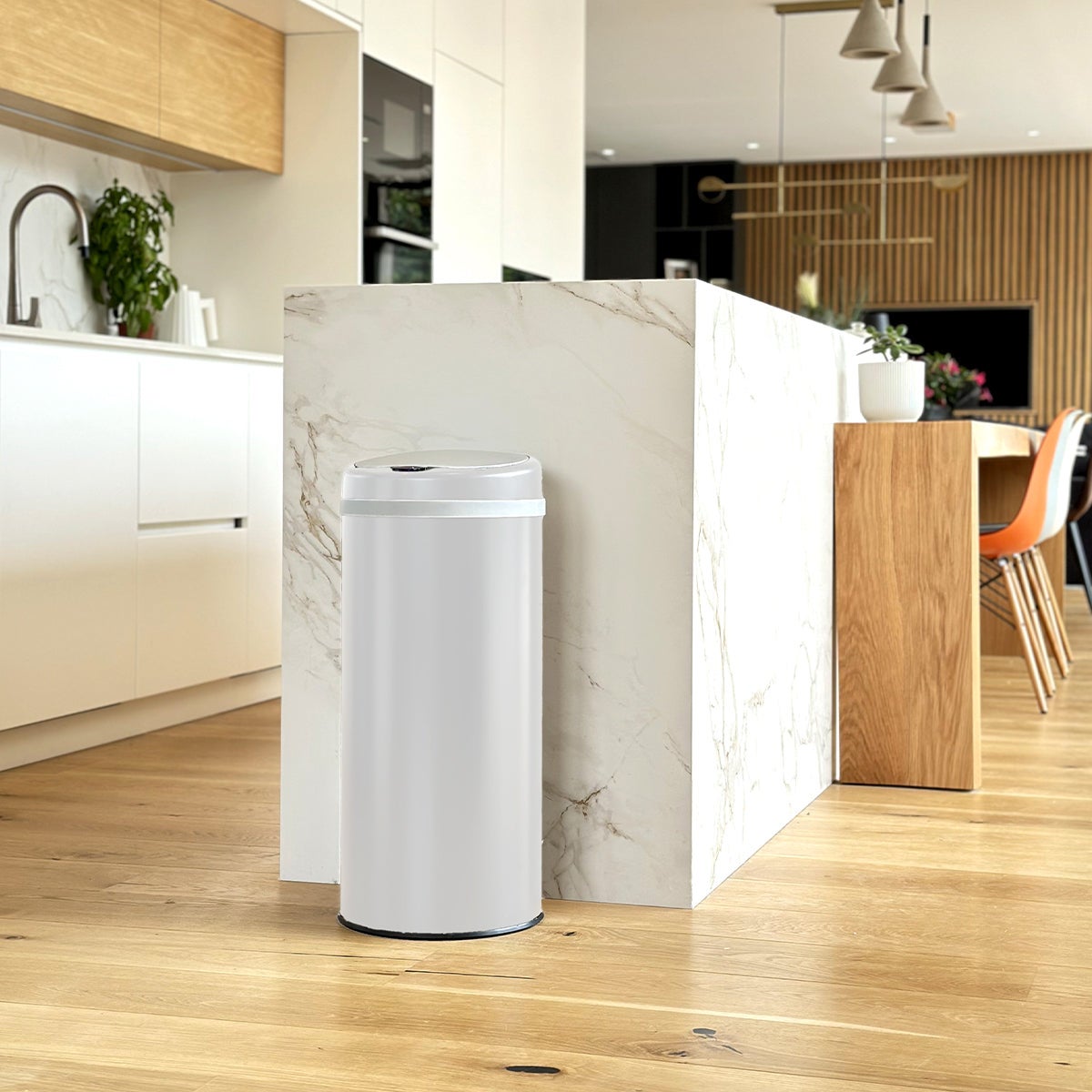 Automatyczny Kosz na Śmieci Inox SOHO biały 42L