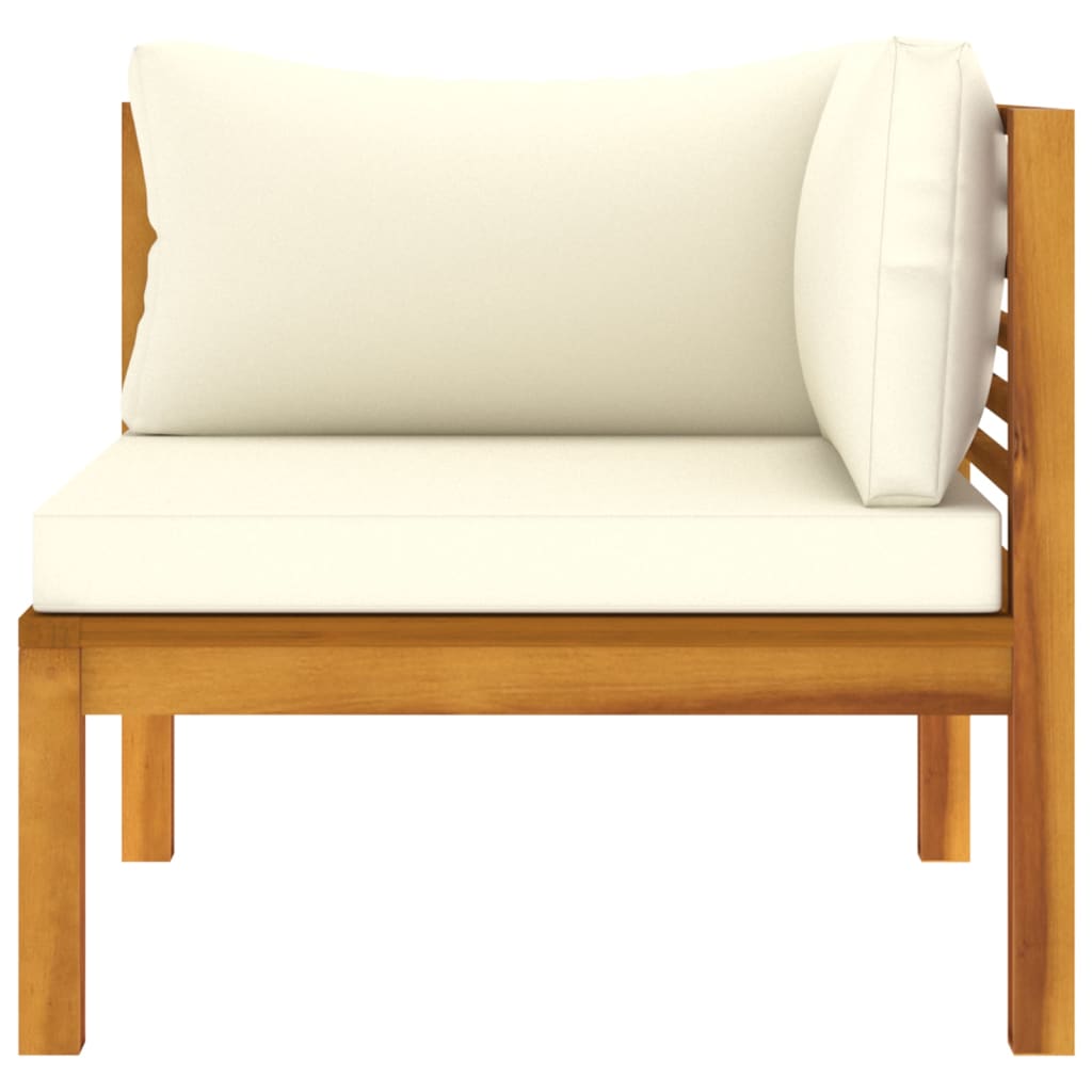 Salon bas de jardin en bois Beige 2 personnes - 5