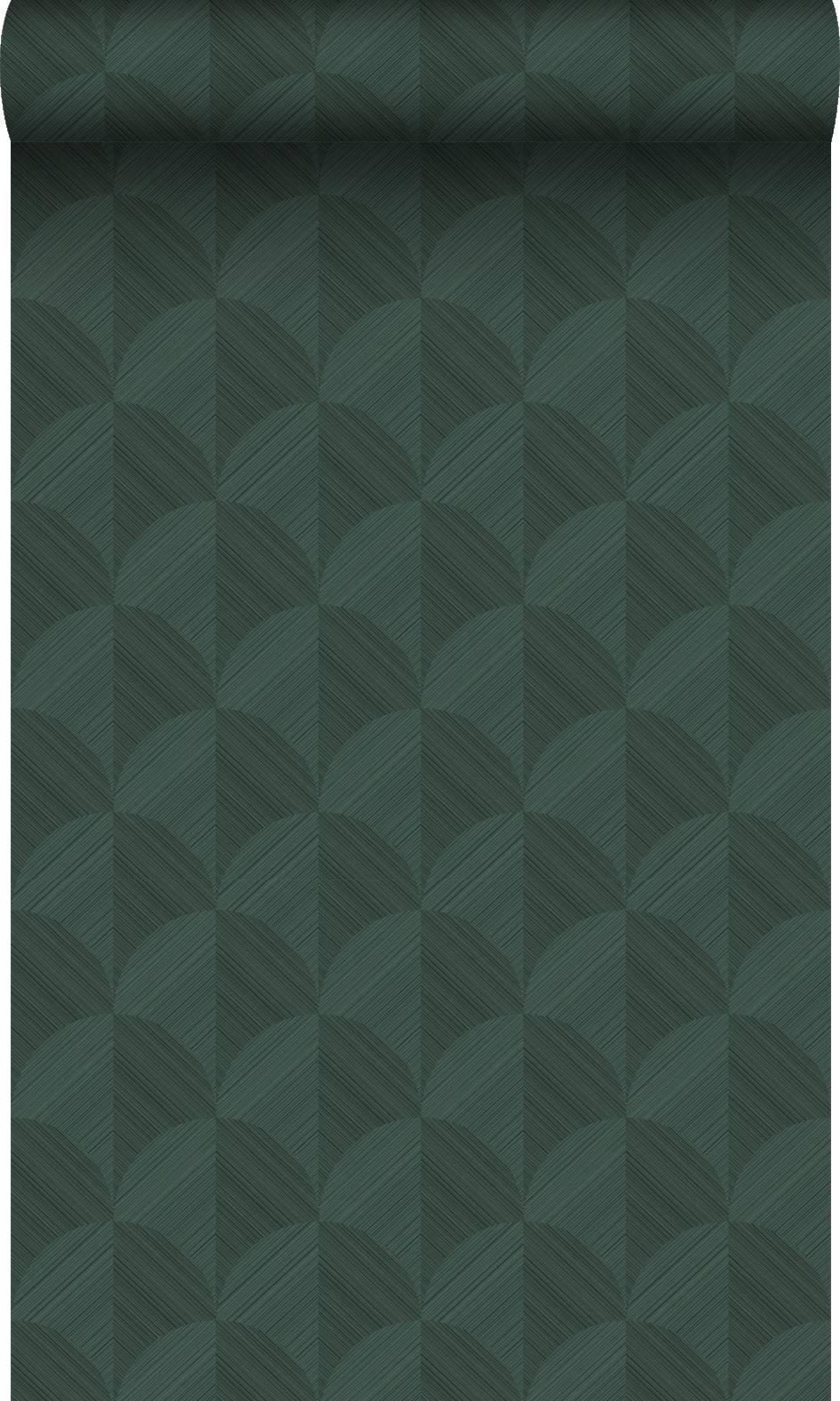 Tapeta flizelinowa z ekoteksturą Motyw 3D ciemnej zieleni - 50 x 900 cm - ORIGIN
