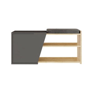 Scarpiera Algedi In Rovere - Mobile Portascarpe Da Ingresso 110x43 Cm - Foto 2