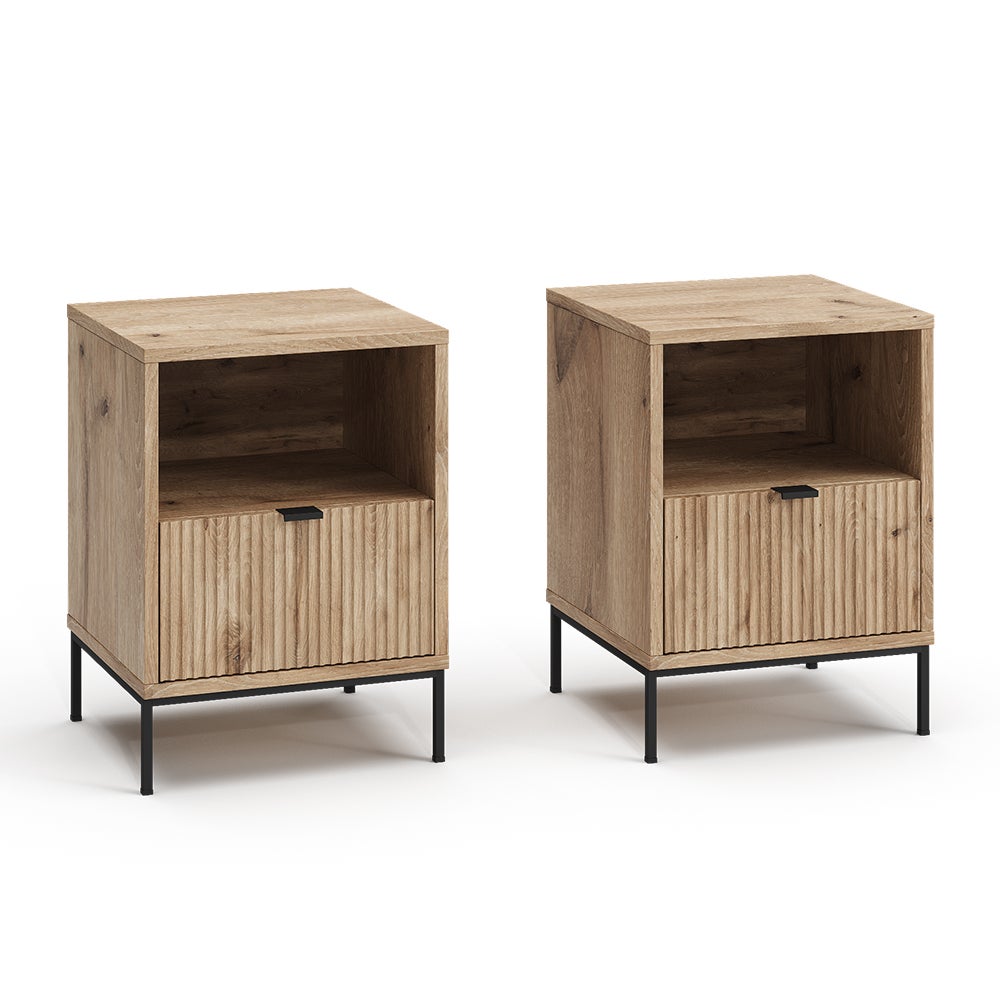 Vicco Stolik nocny Eliza, Viking Oak, Zestaw 2 sztuk
