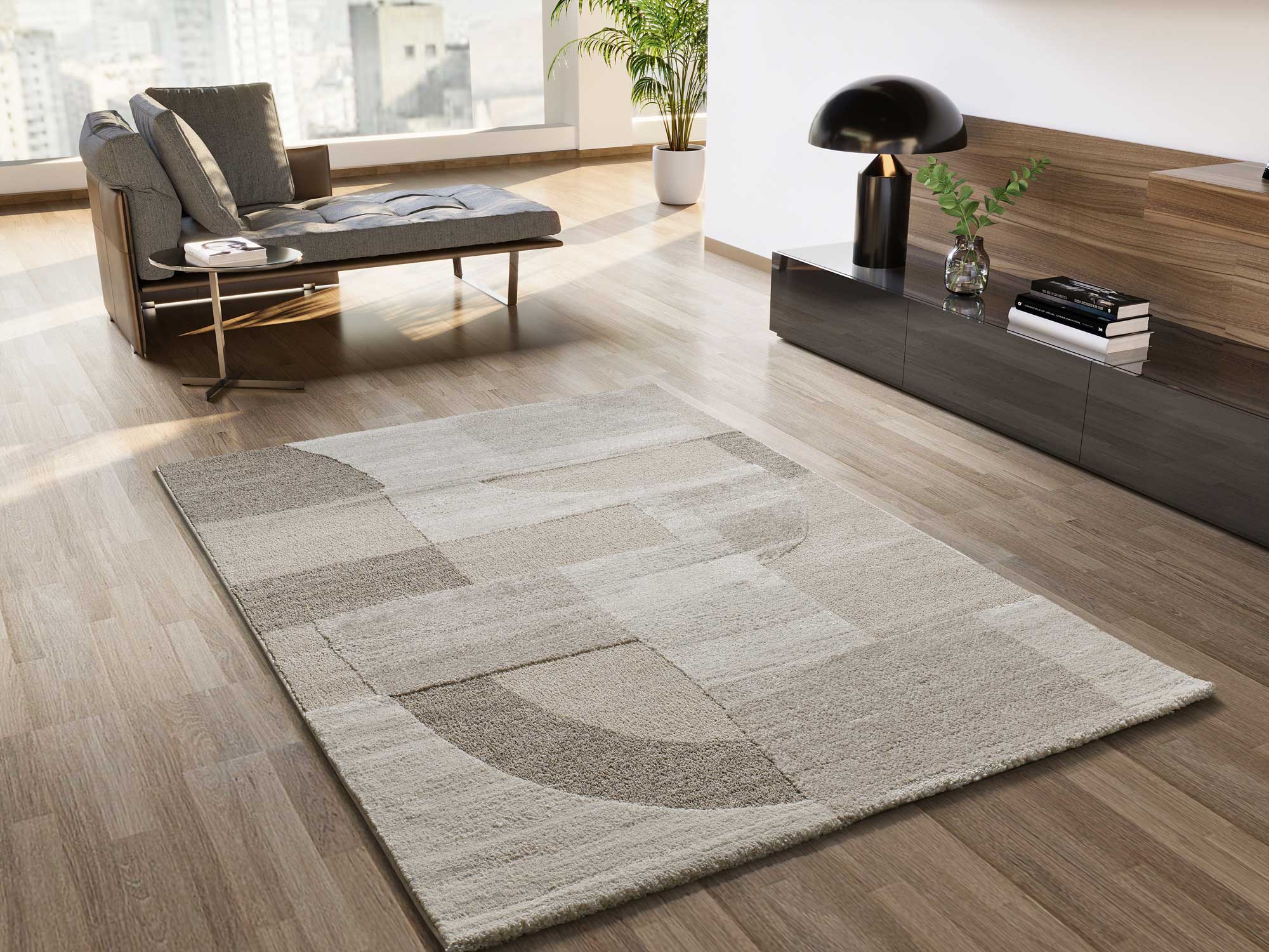 Prostokątny kremowy dywan do wnętrz 160 x 230 cm VERONA skandynawski - ATTICGO