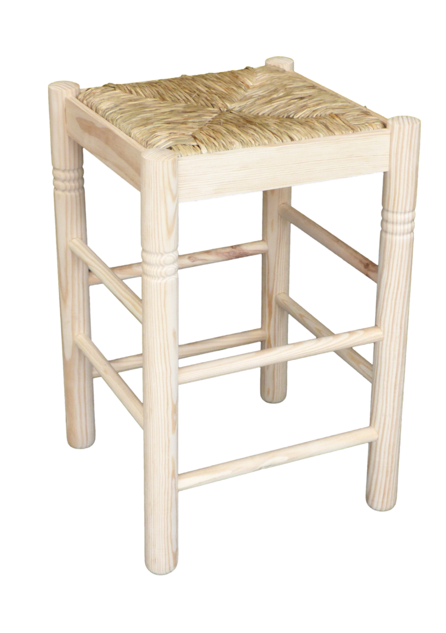 Sgabelli in legno massello con seduta in Legno naturale