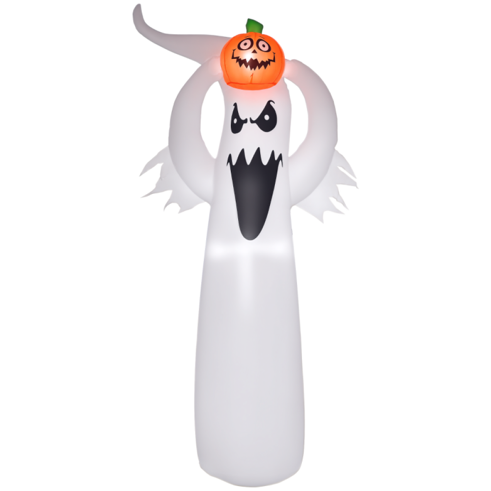 GOOSH Zucca Fantasma Gonfiabile Per Halloween 1,5 M - Decorazione Da Esterno Con LED Integrati - 4
