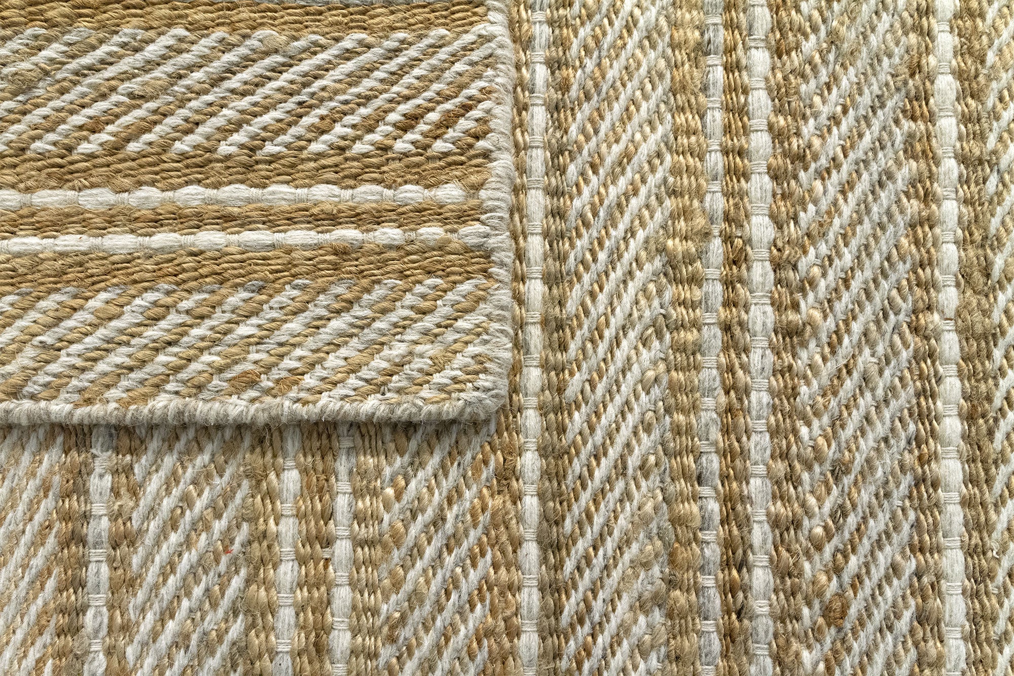 Hamid - Pack de petits tapis 60x40cm en jute et laine OLIVIA BLANCO - 6