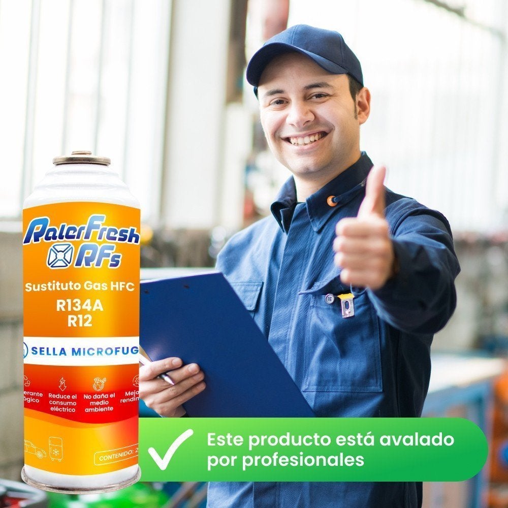 Gaz réfrigérant Ralerfresh RFs pour la climatisation de voiture ou le réfrigérateur, remplaçant le R12 et le R134A avec kit de jauge de pression. - 4