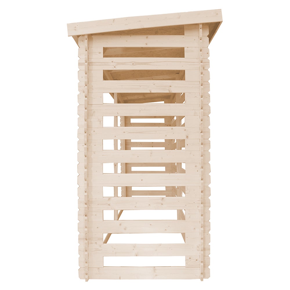 Abri à bûches -l112xL450xH199 cm/ 4m2 - Abri De Stockage Du Bois et range bûches extérieur - TIMBELA M203 - 3